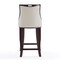 Manhattan Comfort Emperor Bar Stool in Pearl White and Walnut BS008-PW - alternate 6